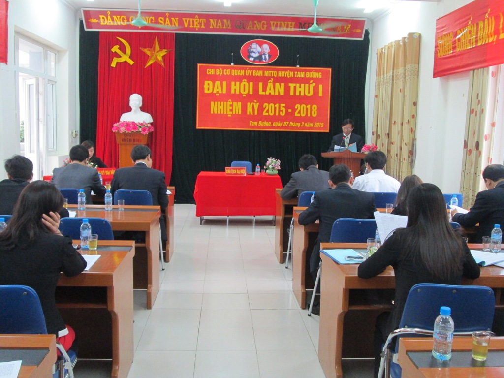 Đại hội Chi bộ cơ quan UBMTTQ huyện Tam Đường   lần thứ I nhiệm kỳ 2015-2018.