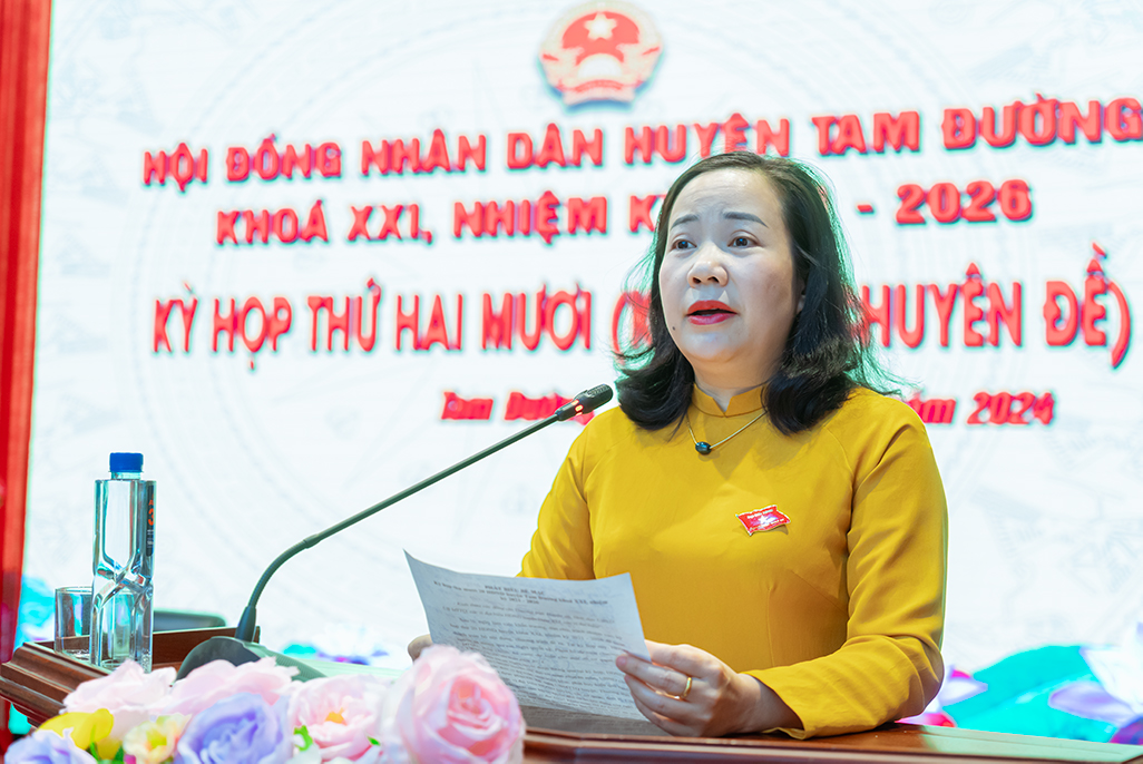 Kỳ họp Chuyên đề lần thứ hai mươi HĐND huyện Tam Đường khóa XXI, nhiệm kỳ 2021 - 2026