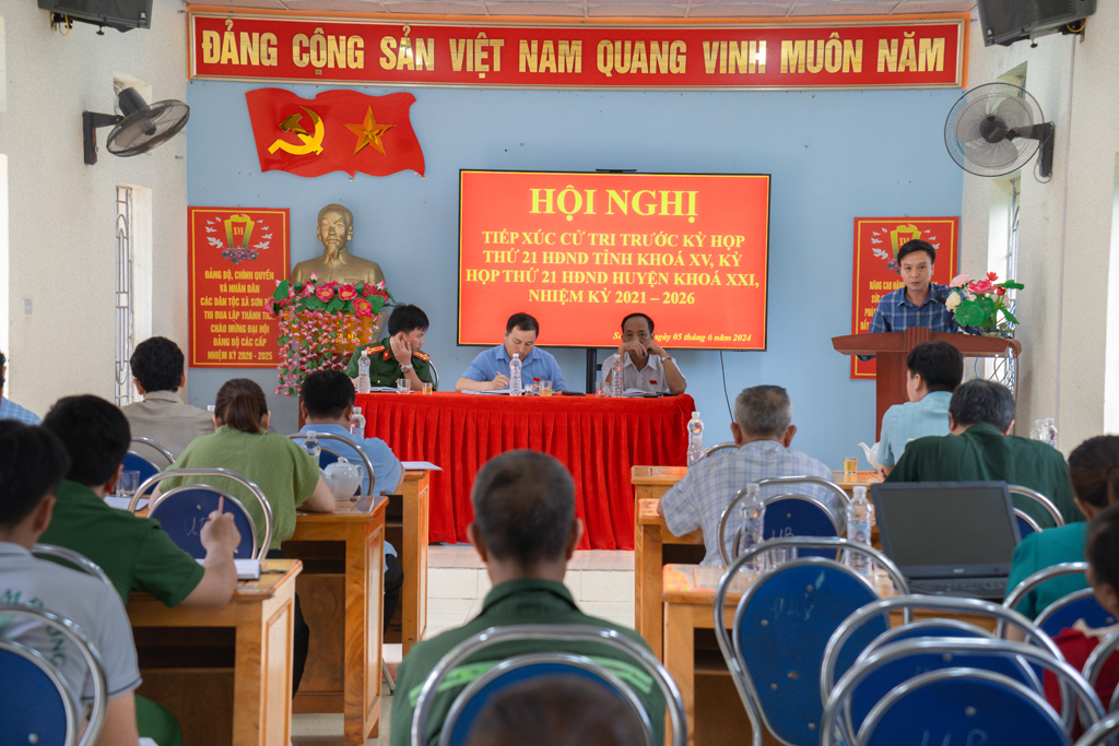 Đoàn Đại biểu HĐND tỉnh, huyện TXCT tại xã Sơn Bình