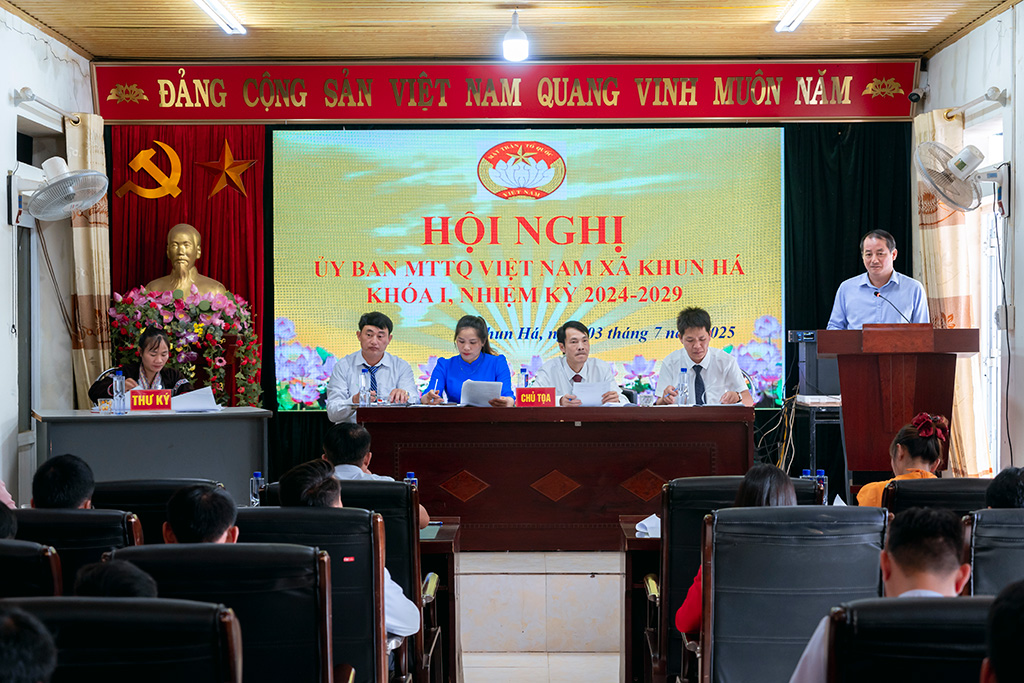 Hội nghị Ủy ban MTTQ Việt Nam xã Khun Há khóa I, nhiệm kỳ 2024 – 2029