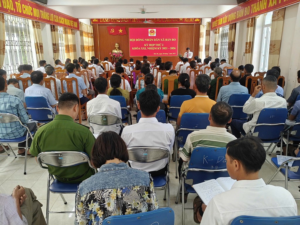 Kỳ họp thứ 2 HĐND xã Bản Bo khóa XXI, nhiệm kỳ 2021 - 2026