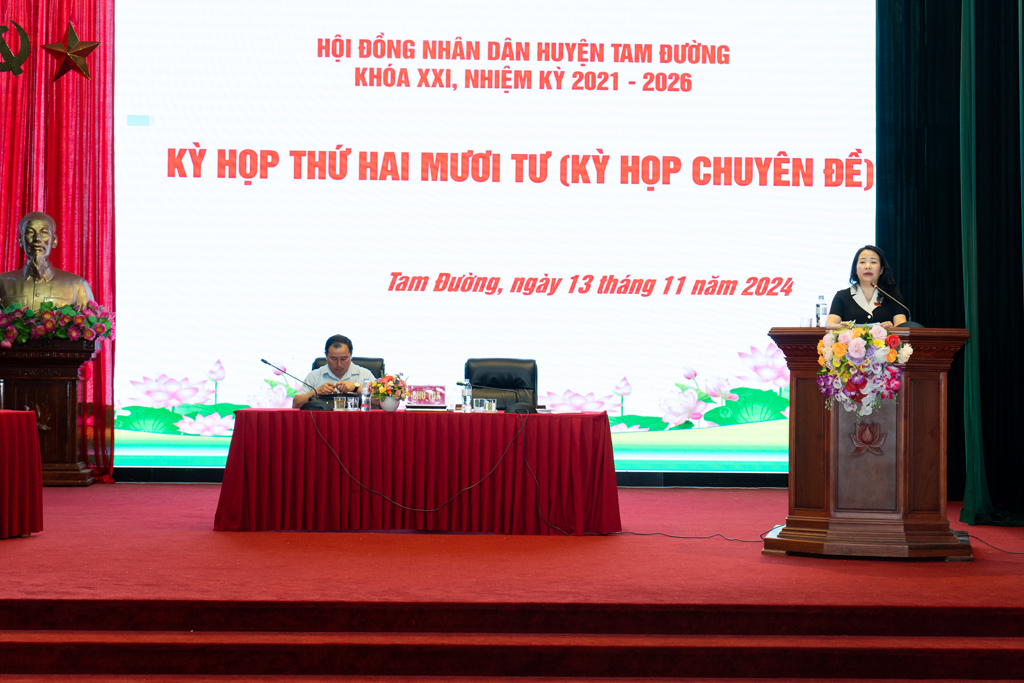 Kỳ họp chuyên đề HĐND huyện Tam Đường khóa XXI, nhiệm kỳ 2021 - 2026