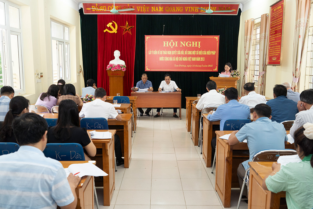 Tam Đường tập trung triển khai lấy ý kiến đóng góp của Nhân dân  về sửa đổi Hiến pháp 2013